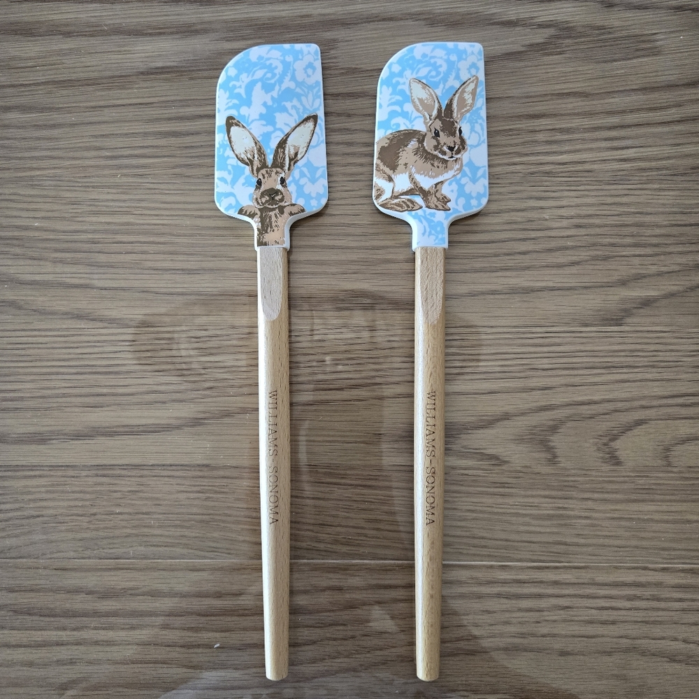 William Sonoma Easter Bunny Spatula Set of 2